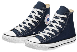 Navy Blue High Top Sneakers